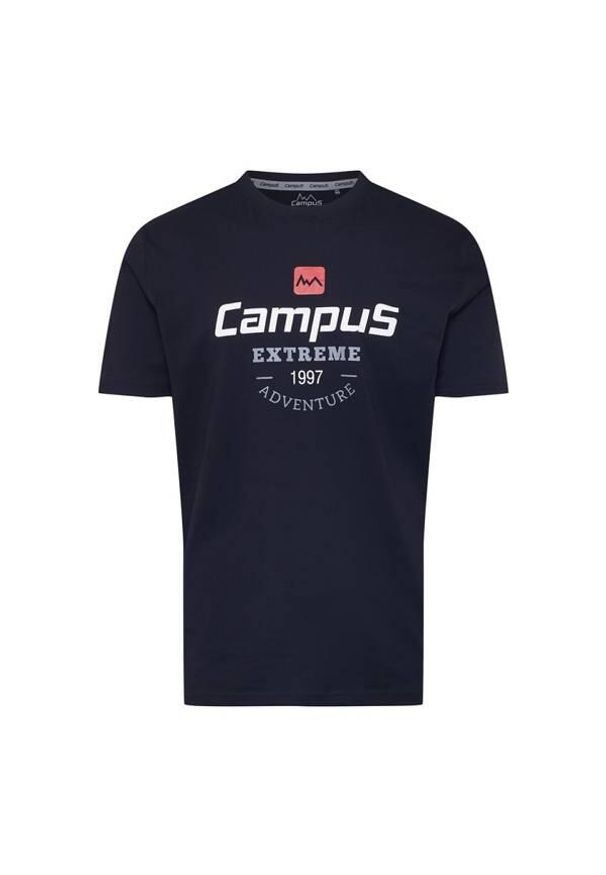 Koszulka sportowa Męska Campus Mads. Kolor: czarny. Materiał: bawełna, skóra