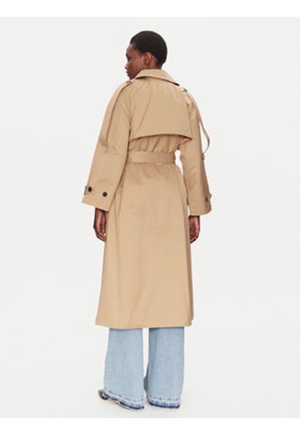 ViCOLO Trencz TD0029 Beżowy Regular Fit. Kolor: beżowy. Materiał: bawełna