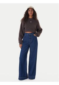 Tommy Jeans Sweter Badge DW0DW22024 Brązowy Regular Fit. Kolor: brązowy. Materiał: syntetyk #3