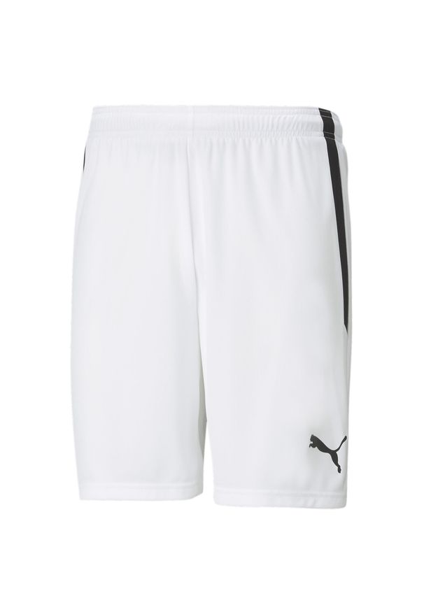 Puma - Męskie szorty piłkarskie teamLIGA PUMA White Black. Kolor: czarny, wielokolorowy, biały. Sport: piłka nożna
