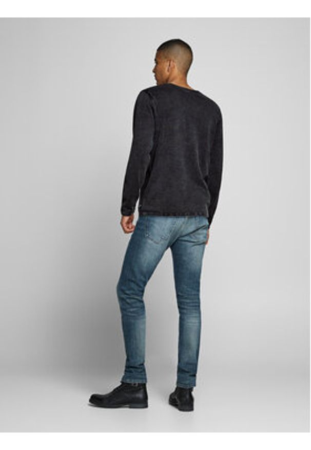 Jack & Jones Sweter Leo 12174001 Czarny Regular Fit. Kolor: czarny. Materiał: bawełna