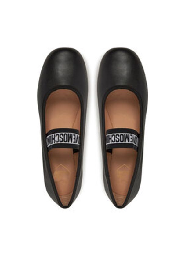 Love Moschino - LOVE MOSCHINO Baleriny JA11071G0MIE0000 Czarny. Kolor: czarny. Materiał: skóra