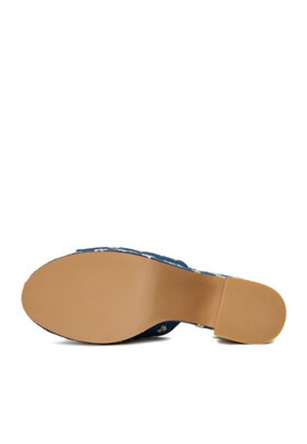 DeeZee Klapki 6103-3 Granatowy. Kolor: niebieski. Materiał: materiał