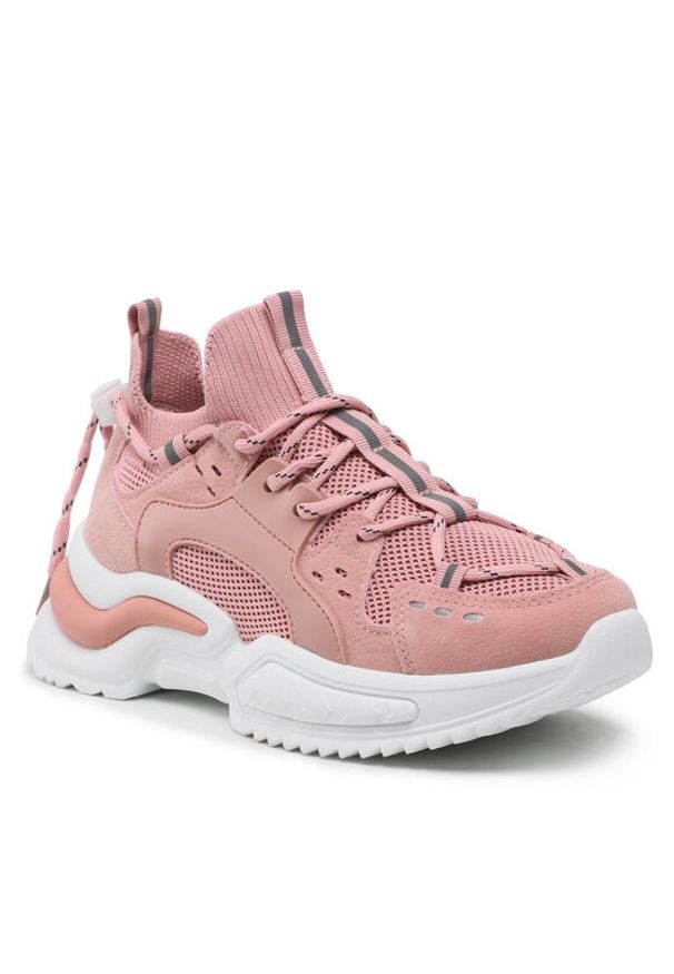Sneakersy DeeZee. Kolor: różowy. Materiał: materiał
