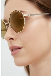 Armani Exchange Okulary przeciwsłoneczne 0AX2035S damskie kolor złoty. Kształt: okrągłe. Kolor: złoty #3