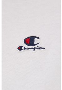 Champion t-shirt bawełniany 114930 kolor biały. Kolor: biały. Materiał: bawełna. Wzór: aplikacja #2