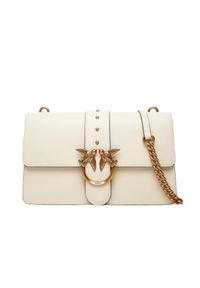 Pinko - PINKO Biała listonoszka damska Love One Classic ST.. Kolor: biały. Styl: casual, elegancki #4