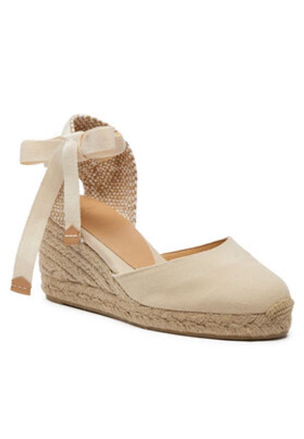 Castañer Espadryle Carina/6/001 020964 Biały. Kolor: biały. Materiał: materiał