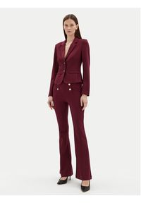 Motivi Spodnie materiałowe P040Q003468N Bordowy Flare Fit. Kolor: czerwony. Materiał: wiskoza #4