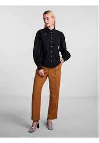 YAS Koszula 26027480 Czarny Regular Fit. Kolor: czarny. Materiał: bawełna #4