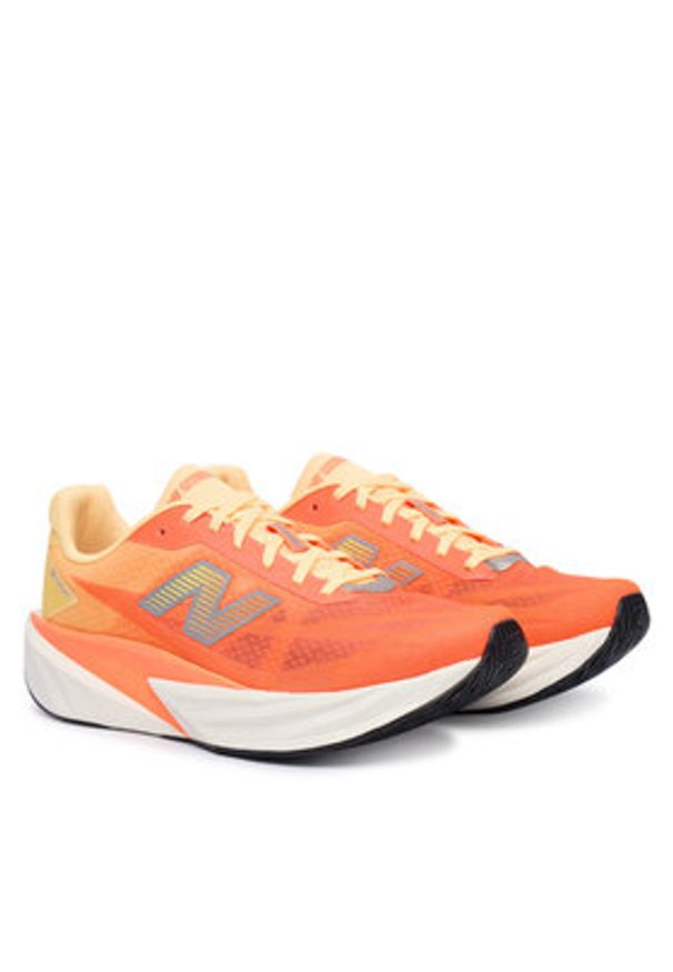 New Balance Buty do biegania FuelCell Rebel V5 MFCX3L8 Pomarańczowy. Kolor: pomarańczowy. Materiał: materiał