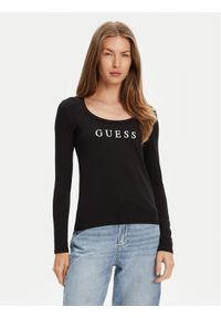 Guess Bluzka O5RI00 KBBU1 Czarny Regular Fit. Kolor: czarny. Materiał: bawełna