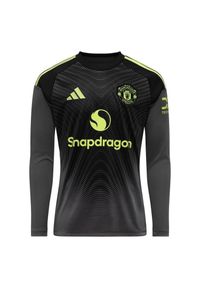 Adidas - Długie rękawy koszulka bramkarza dziecięca Manchester United 2025/26. Kolor: szary. Długość rękawa: długi rękaw. Długość: długie. Sport: piłka nożna #1