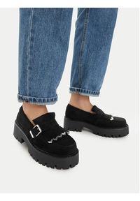 DeeZee Loafersy CEO-HY6688001-1 Czarny. Kolor: czarny. Materiał: materiał #4