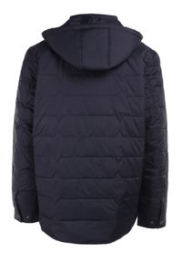 Born2be - Granatowa Kurtka Agamocles. Okazja: na co dzień. Typ kołnierza: kołnierzyk stójkowy. Kolekcja: plus size. Kolor: niebieski. Materiał: jeans, tkanina, dresówka. Styl: klasyczny, casual #5