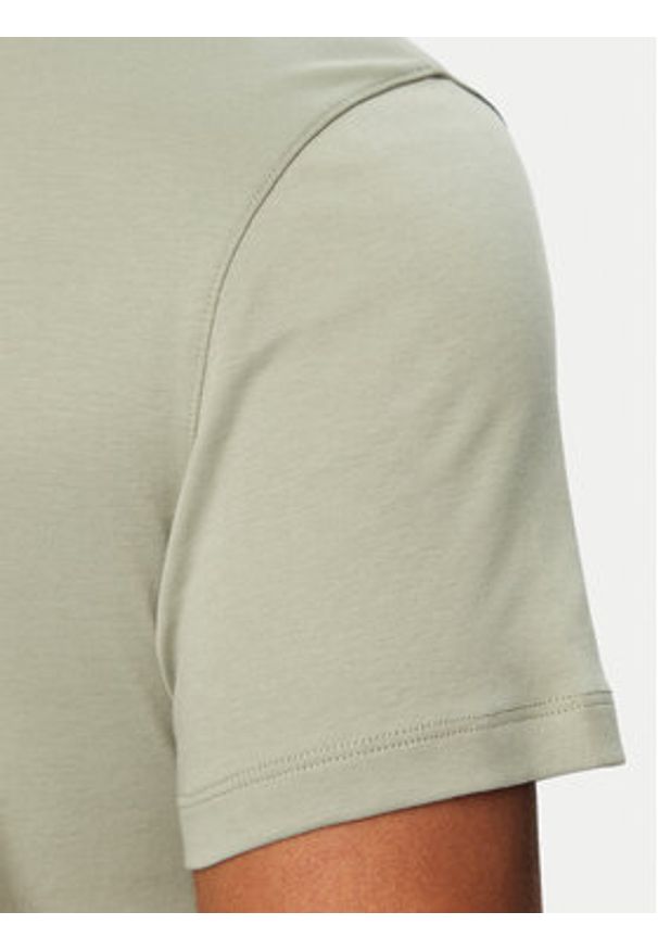 Calvin Klein T-Shirt LV04LG222G Khaki Slim Fit. Kolor: brązowy. Materiał: bawełna