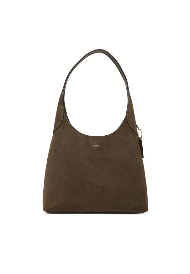 Coach Torebka Brooklyn CW637 Khaki. Kolor: brązowy. Materiał: skórzane, zamszowe
