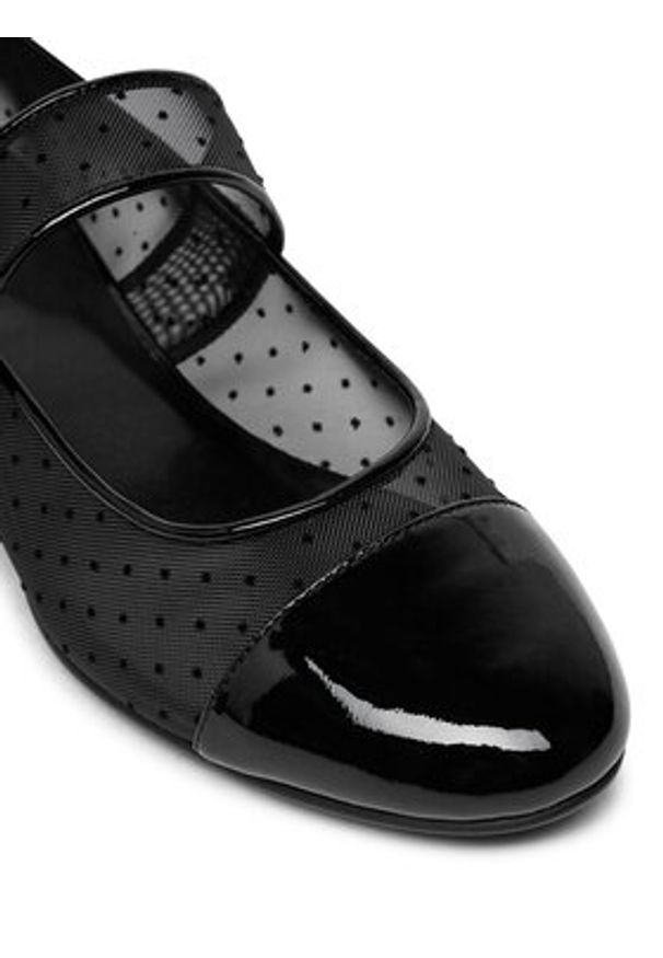 Tory Burch Baleriny Cap-Toe Mary Jane 162496 Czarny. Kolor: czarny. Materiał: materiał