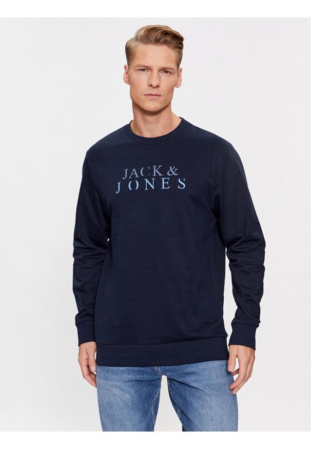 Jack & Jones - Jack&Jones Bluza 12244404 Granatowy Standard Fit. Kolor: niebieski. Materiał: bawełna