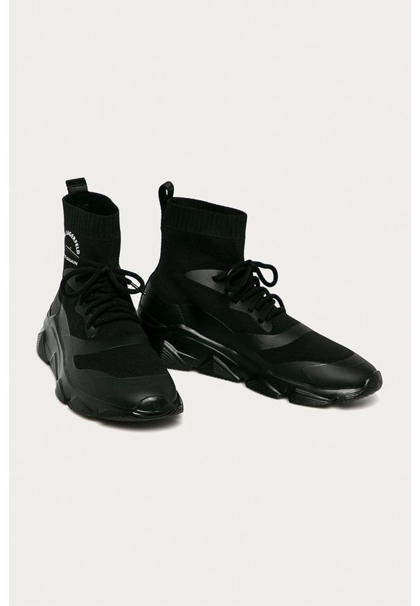 Karl Lagerfeld - Buty. Nosek buta: okrągły. Zapięcie: sznurówki. Kolor: czarny. Materiał: guma