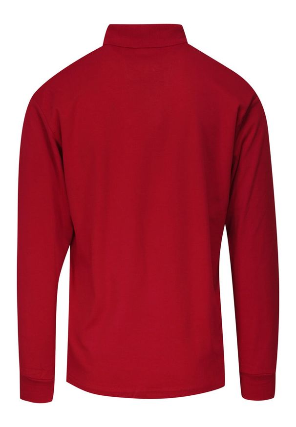 Expoman - Koszulka Polo, Czerwona, Longsleeve z Kołnierzykiem, Długi Rękaw, Męski -EXPOMAN. Okazja: na co dzień. Typ kołnierza: polo. Kolor: czerwony. Materiał: bawełna. Długość rękawa: długi rękaw. Długość: długie. Styl: casual