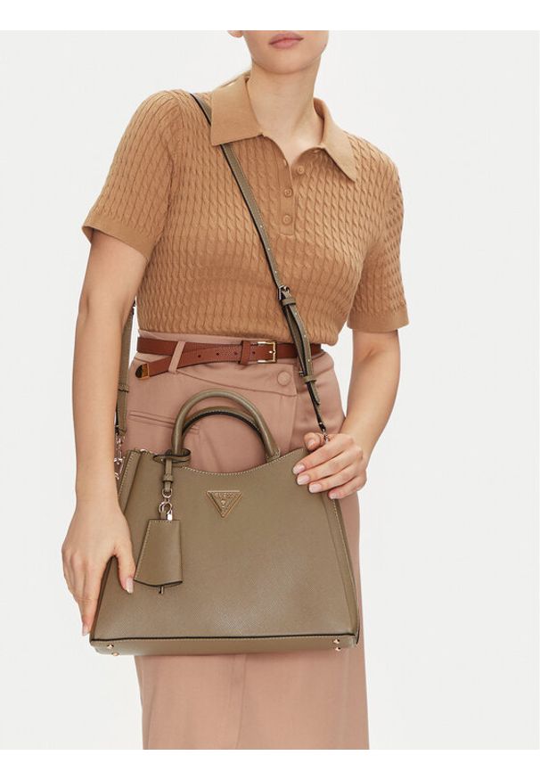Guess Torebka HWEZG9 52306 Khaki. Kolor: brązowy. Materiał: skórzane
