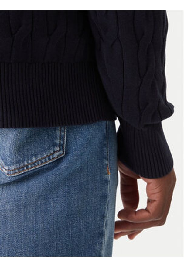 TOMMY HILFIGER - Tommy Hilfiger Sweter Classic MW0MW36532 Granatowy Regular Fit. Kolor: niebieski. Materiał: bawełna