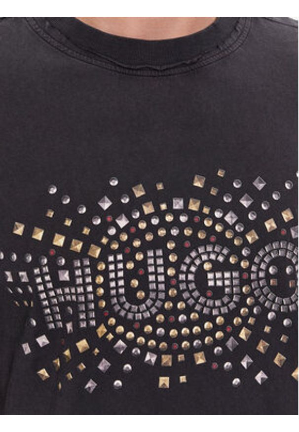 Hugo T-Shirt Dunic 50504534 Czarny Relaxed Fit. Kolor: czarny. Materiał: bawełna
