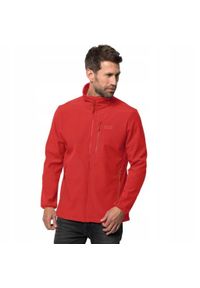 Jack Wolfskin - Kurtka lekka czerowna softshell JACK WOLFSKIN WHIRLWIND MEN. Kolor: czerwony. Materiał: softshell