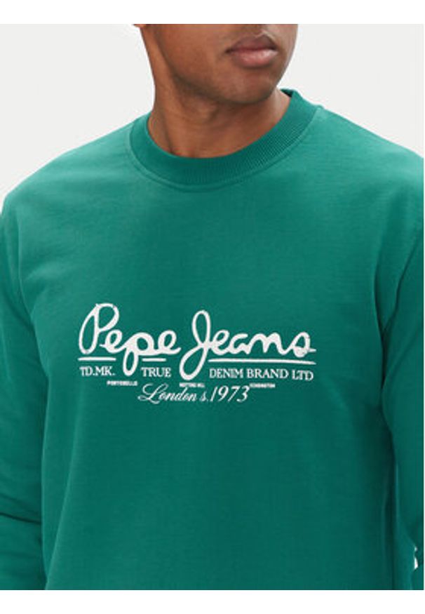 Pepe Jeans Bluza Dumas PM582832 Zielony Regular Fit. Kolor: zielony. Materiał: bawełna