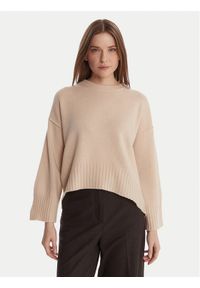 Marella Sweter Amelia 2523366305 Beżowy Loose Fit. Kolor: beżowy. Materiał: wełna #1