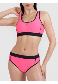 4f - 4F Dół od bikini damski - różowy XS. Kolor: różowy. Materiał: materiał, syntetyk, elastan