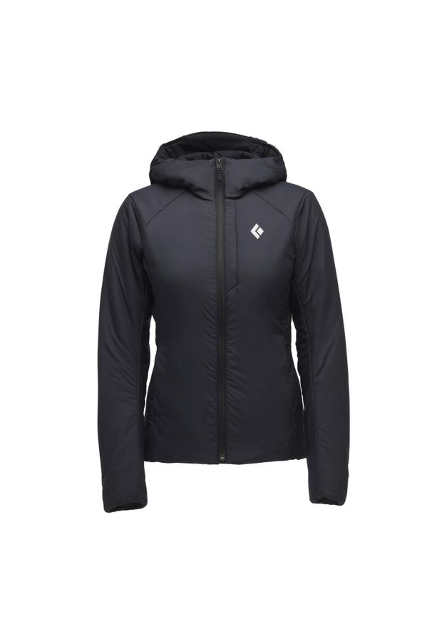 Bluza damska z kapturem Black Diamond First Light Stretch. Typ kołnierza: kaptur. Kolor: czarny. Sezon: zima. Sport: wspinaczka, narciarstwo