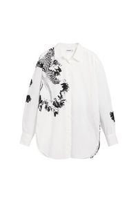 Desigual Koszula Orchid Lacroix 26SWCW29 Biały Oversize. Kolor: biały. Materiał: bawełna #5
