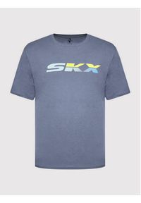 skechers - Skechers T-Shirt Phantom MTS340 Niebieski Regular Fit. Kolor: niebieski. Materiał: bawełna #3
