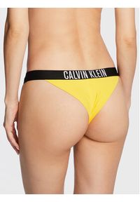Calvin Klein Swimwear Dół od bikini Intense Power KW0KW01727 Żółty. Kolor: żółty. Materiał: syntetyk #4