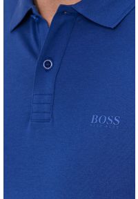 BOSS - Boss - Polo Athleisure. Typ kołnierza: polo. Kolor: niebieski. Materiał: dzianina. Długość: krótkie. Wzór: gładki #4