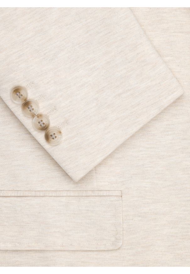 Pako Lorente - PAKO LORENTE - Beżowa dzianinowa marynarka męska. Kolor: beżowy. Materiał: dzianina