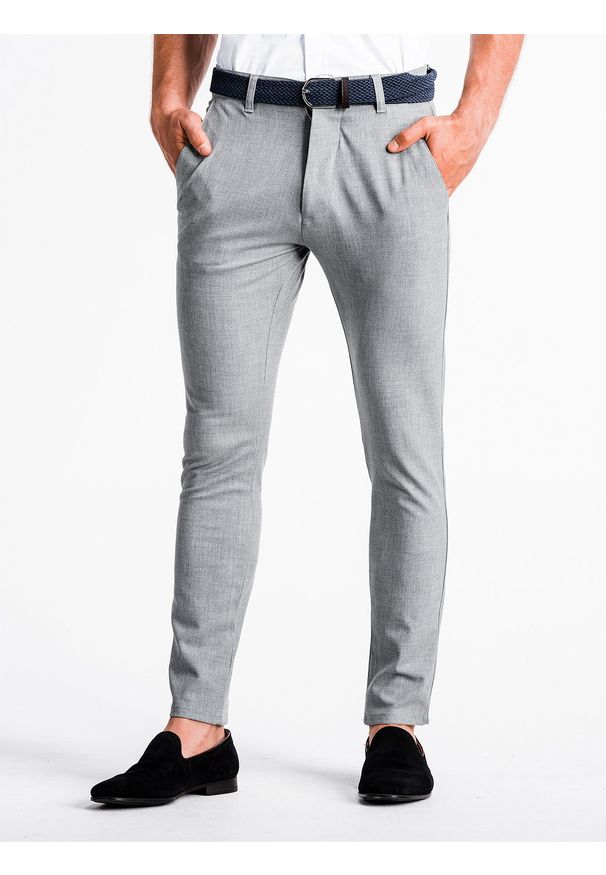 Szare spodnie Ombre Clothing eleganckie