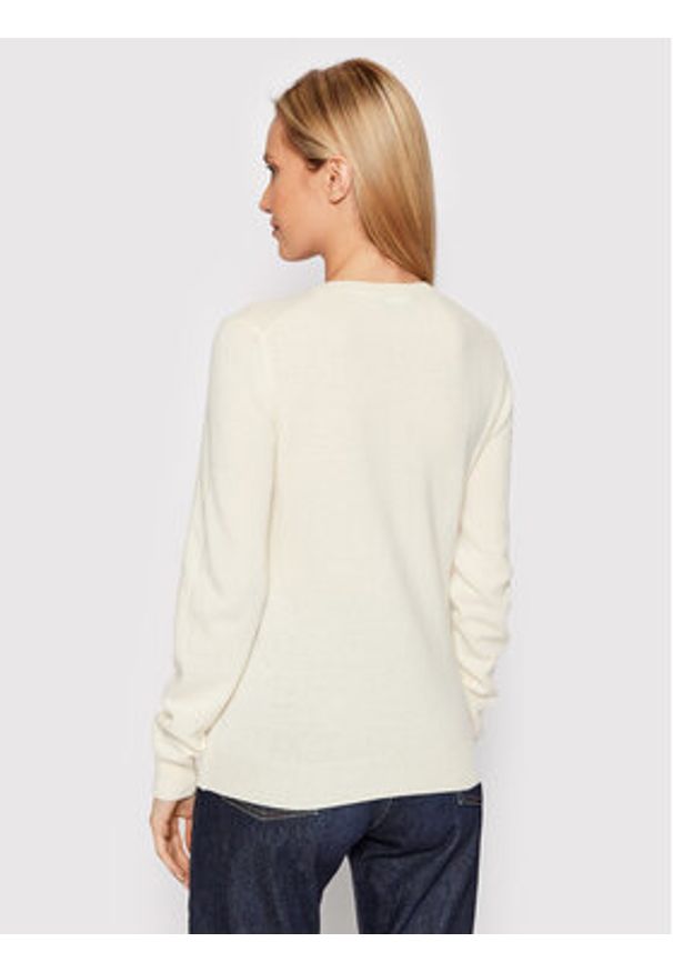 United Colors of Benetton - United Colors Of Benetton Sweter 1002D1K01 Beżowy Regular Fit. Kolor: beżowy. Materiał: wełna