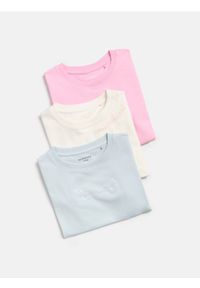 Reserved - Bawełniany t-shirt z nadrukiem 3 pack - wielobarwny. Materiał: bawełna. Wzór: nadruk #1