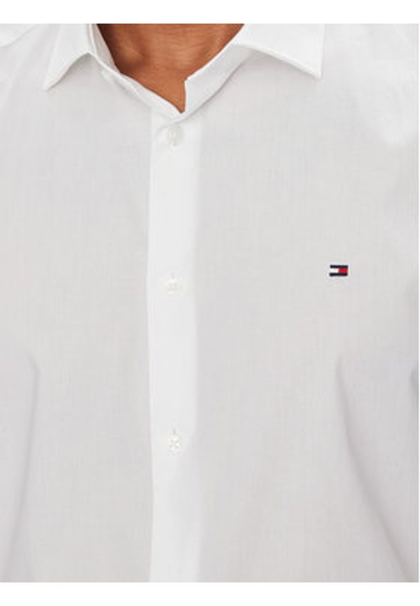 TOMMY HILFIGER - Tommy Hilfiger Koszula MW0MW38347 Biały Slim Fit. Kolor: biały. Materiał: bawełna