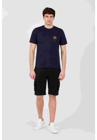 Aeronautica Militare - AERONAUTICA MILITARE Granatowy bawełniany męski t-shirt Short Sleeve, Rozmiar XXL. Kolor: niebieski. Materiał: bawełna #7