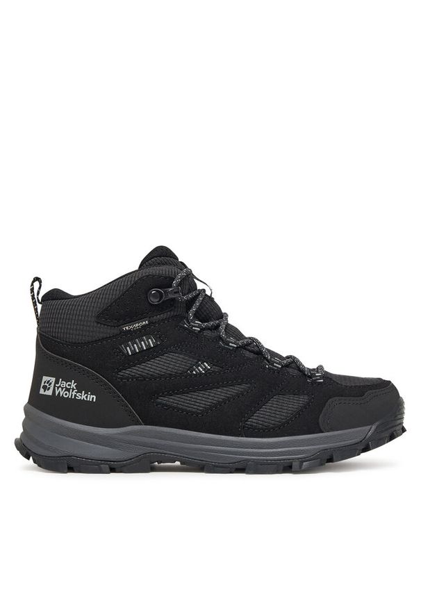 Trekkingi Jack Wolfskin. Kolor: czarny. Sport: turystyka piesza