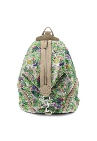 Plecak Damski Rieker, z wytrzymałego materiału z dekoracyjnym wzorem z regulowanymi szelkami pionowym zamkiem z przodu dodatkowymi kieszeniami i prak. Kolor: zielony. Materiał: materiał. Wzór: nadruk, kwiaty. Styl: casual #9