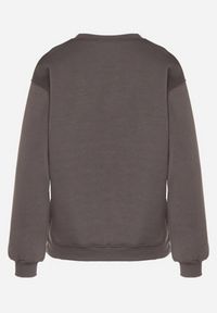 Born2be - Szara Bluza z Bawełną i Napisem Fezorla. Okazja: na co dzień. Kolor: szary. Materiał: bawełna. Wzór: napisy. Styl: klasyczny, casual, elegancki #4