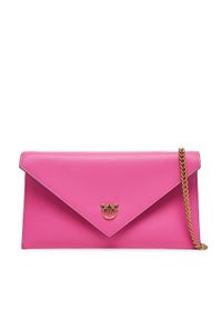 Pinko - PINKO Torebka Flat Purse Mini AI 25-26 PCPL 105347 A0F1 Różowy. Kolor: różowy. Materiał: skórzane