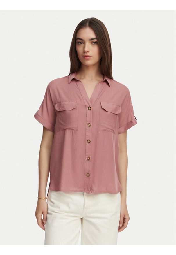 Vero Moda Koszula Bumpy 10310139 Różowy Regular Fit. Kolor: różowy. Materiał: wiskoza