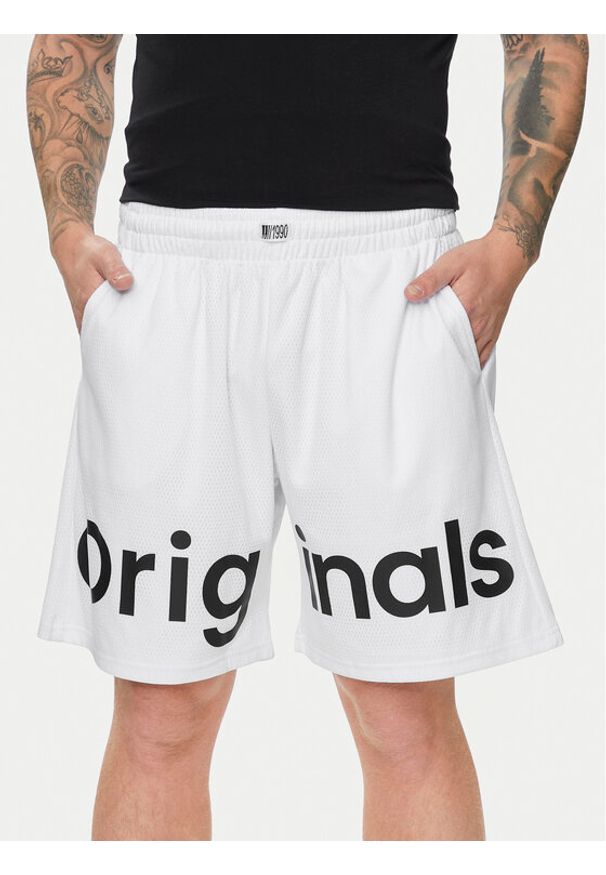 Jack & Jones - Jack&Jones Szorty sportowe Chicago 12253130 Biały Loose Fit. Kolor: biały. Materiał: syntetyk. Styl: sportowy
