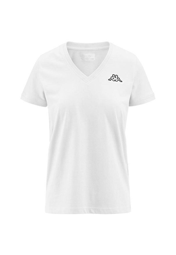 Koszulka z krótkim rękawem Damska Kappa Cabou Biały. Kolor: biały. Długość rękawa: krótki rękaw. Długość: krótkie. Sport: fitness